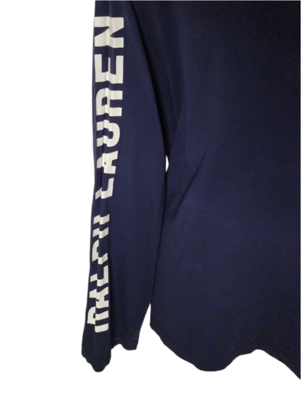 Polo Ralph Lauren Lightweight Hooded T-Shirt Navy XL Big Pony Logo Long Sleeve